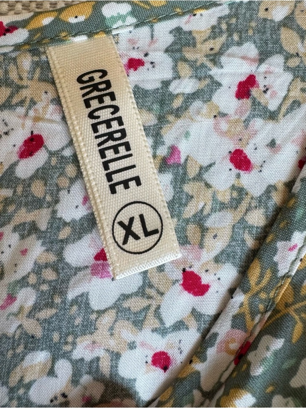 Grecerelle Floral Boho Midi Dress – Size XL - Flowy - Elastic Waist - Picture 5 of 13